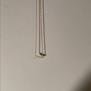 Gold and Silver Minimalist Necklace with Fine Chain